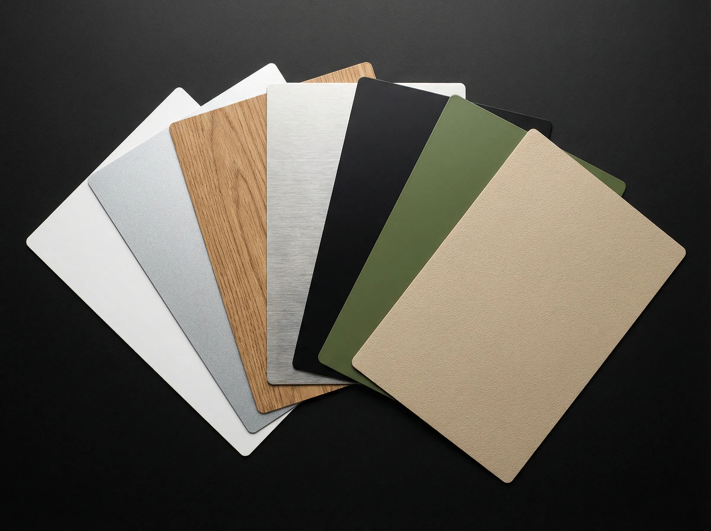 Aluminum composite panel color swatch fan, alternate set