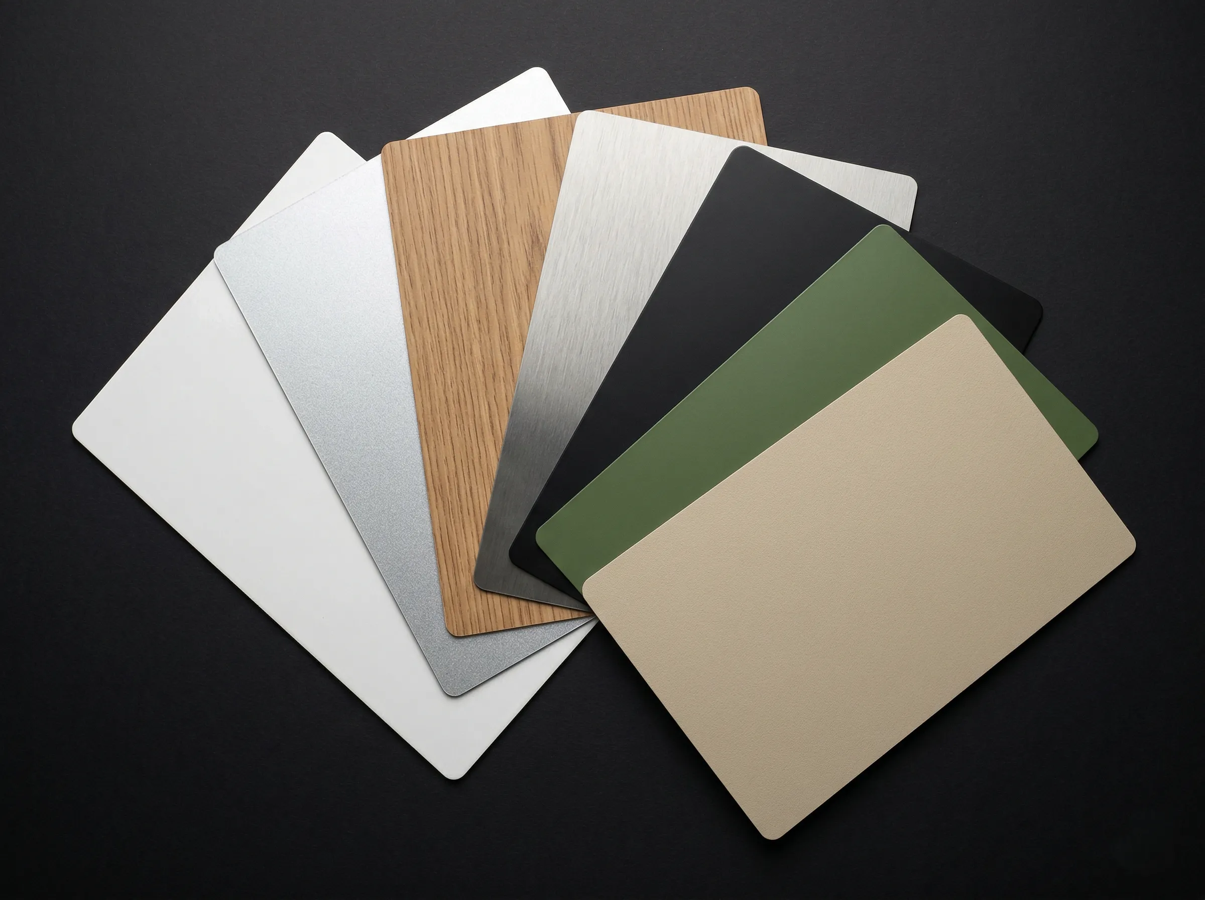 Aluminum composite panel color swatch fan