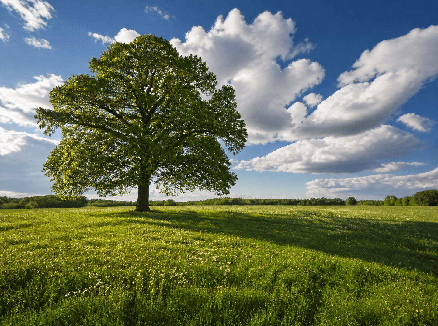 Wide landscape of grass and trees
